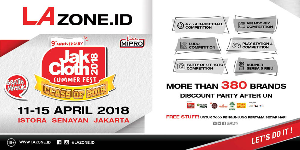 Belanja di JakCloth 2018 Makin Seru Tanpa Biaya Masuk!